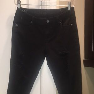 Tillys Black destroyed skinny Jeans